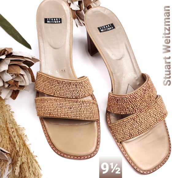 Stuart Weitzman Shoes - Stuart Weitzman Tan Mule Sandals 9½